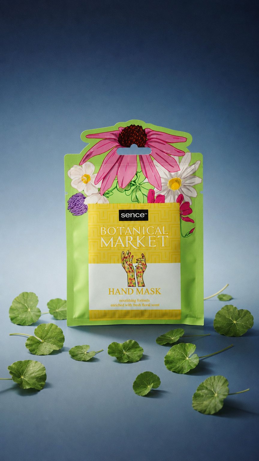 AI product shot of Botanical Market Hand Mask