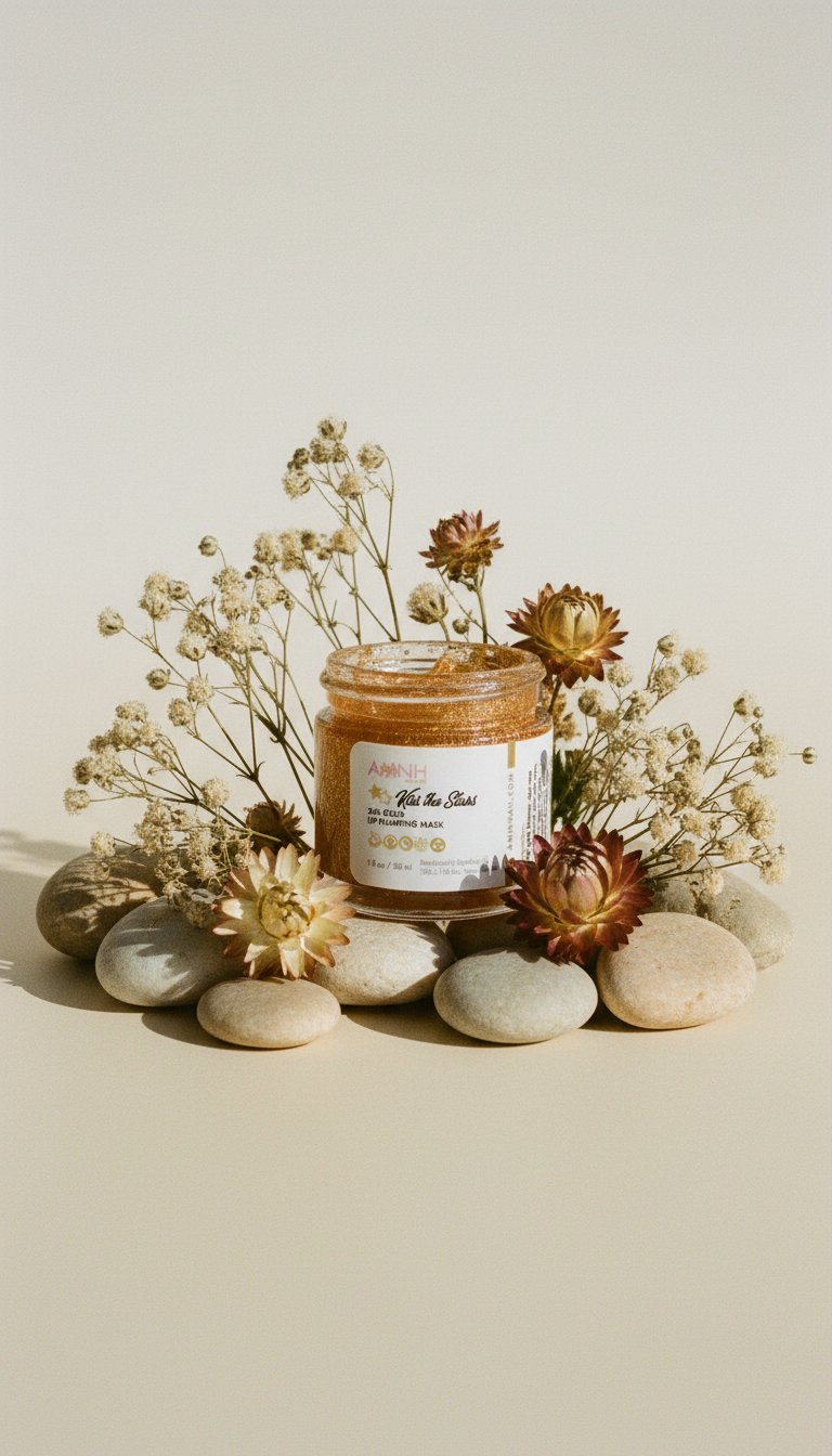 AI product shot of Aminnah | "Kiss The Stars" Lip Plumping Mask