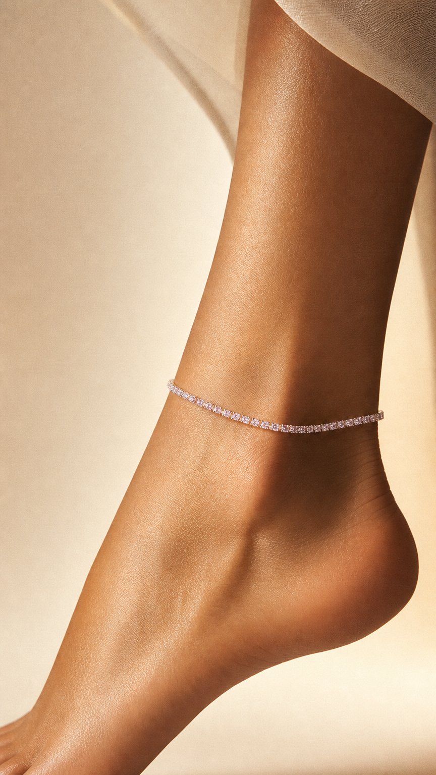 AI product shot of Sterling Silver Anklet