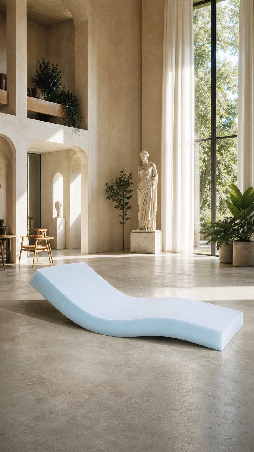 AI product shot of Matratze jeglicher Form mit Rundungen