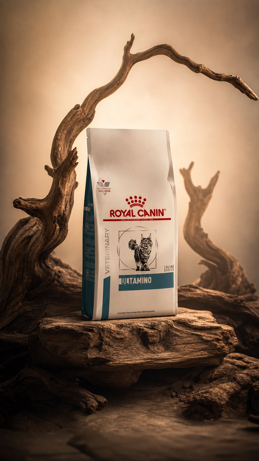 AI product shot of Feline Ultamino Dry Cat Food