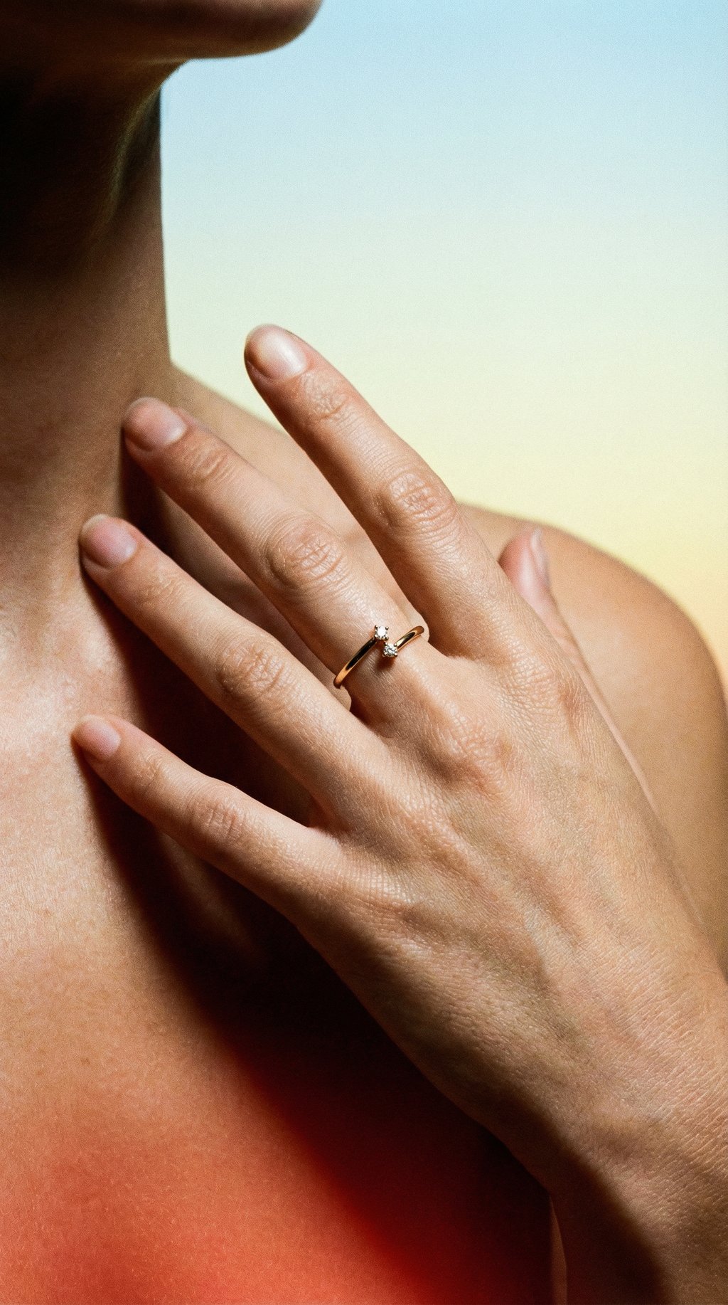 AI product shot of Petite Diamond Wrap Ring