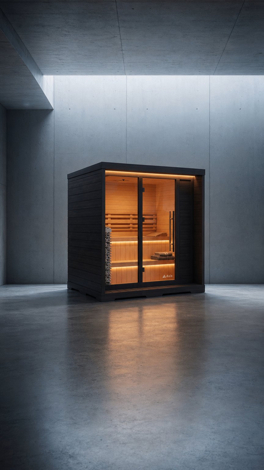 AI product shot of 2-4 Person Outdoor Sauna
