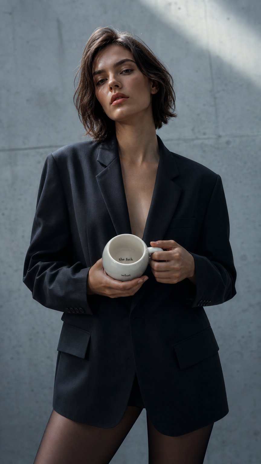 AI product shot of What... The Fuck ? Ball Mug