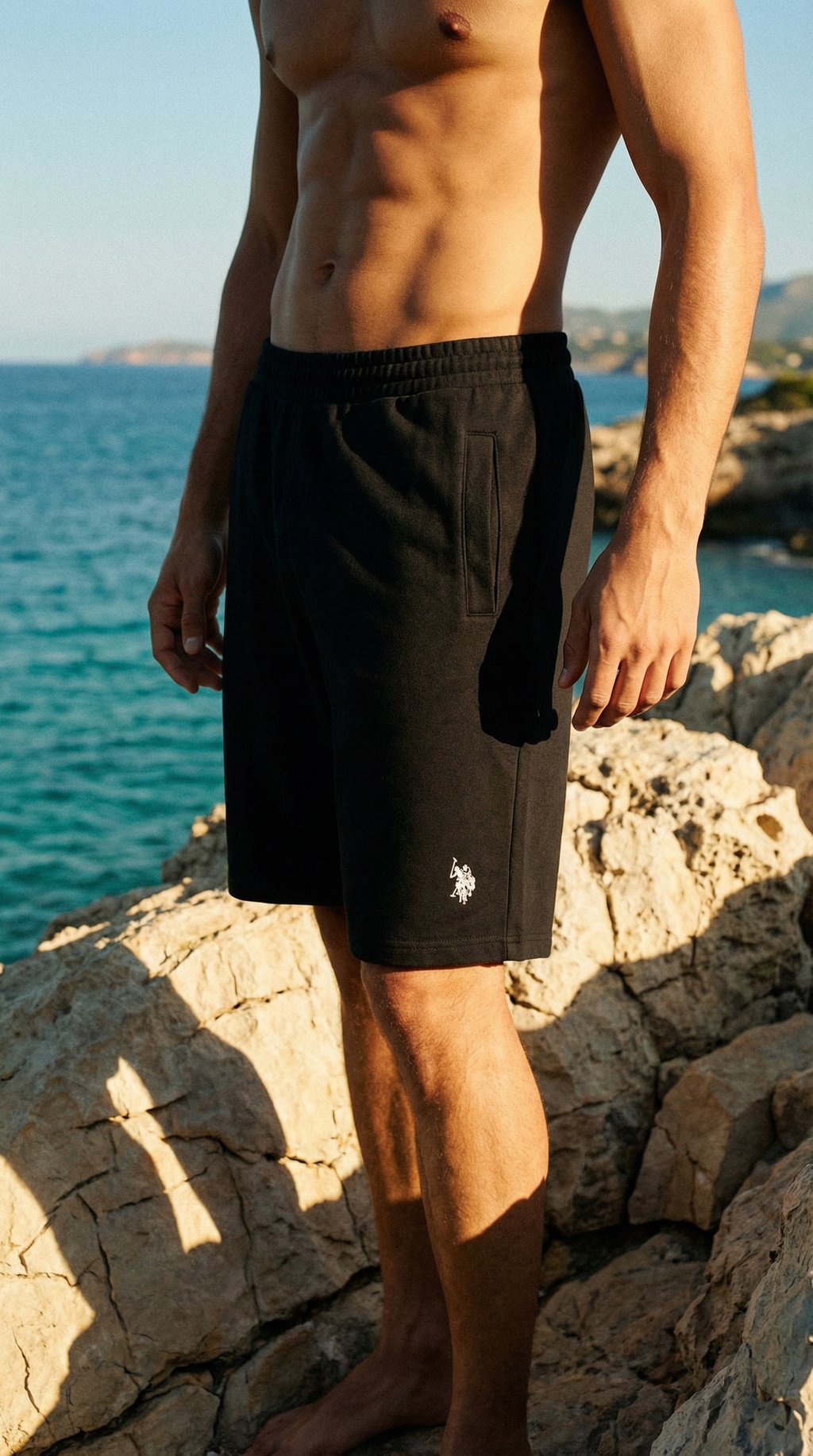 AI product shot of Sweatshorts - Black