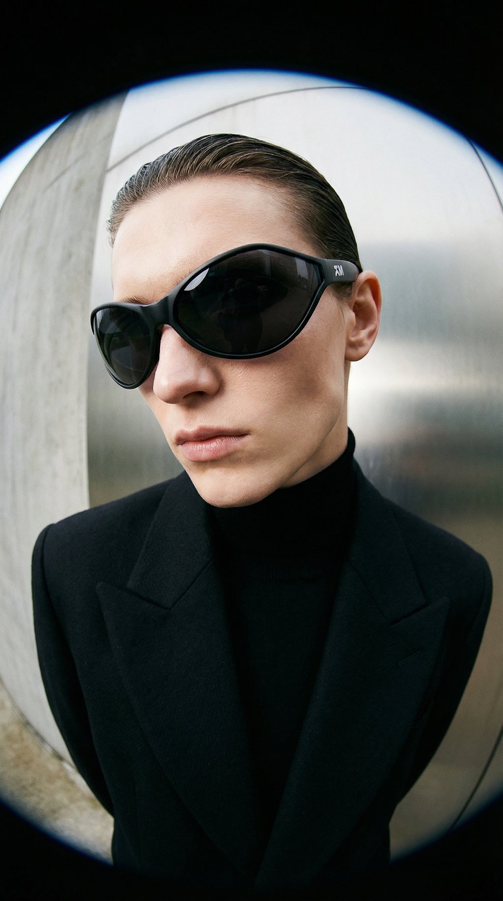 AI product shot of Rush Sunglasses Black