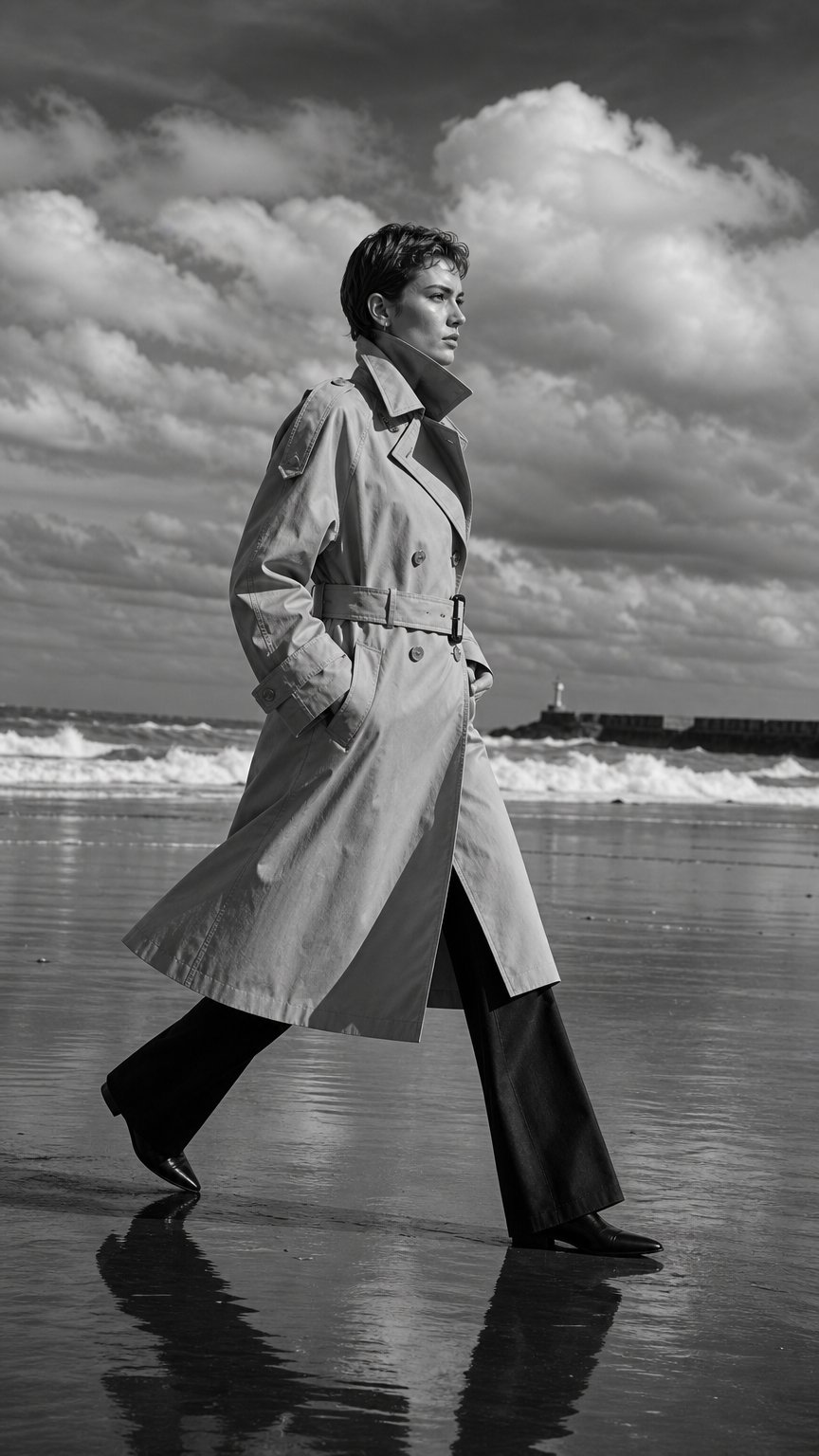 AI product shot of The Marcel Trench Coat