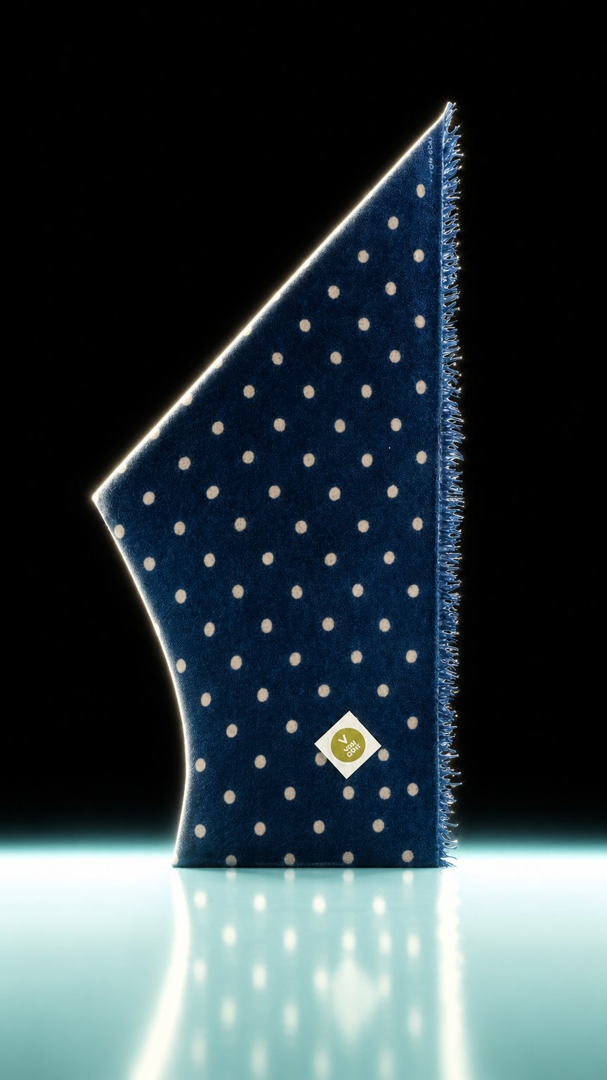 AI product shot of Bandana Polka Dot Orca/Sandy XL mit Fransen
