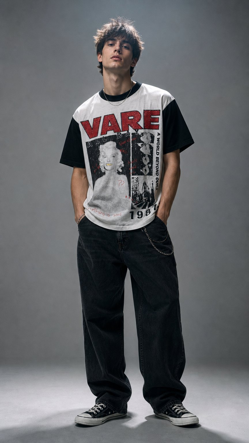 AI product shot of VARE LIFE HUSTLER TEE