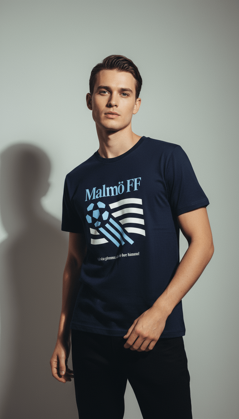 AI product shot of Malmö Retro 1994 T-Shirt