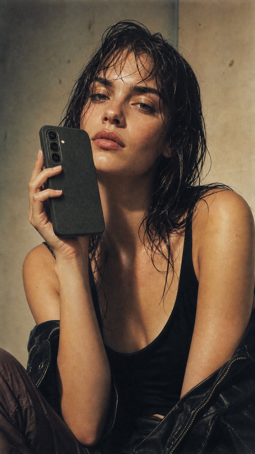 AI product shot of Samsung Galaxy S26+ Alcantara Cover