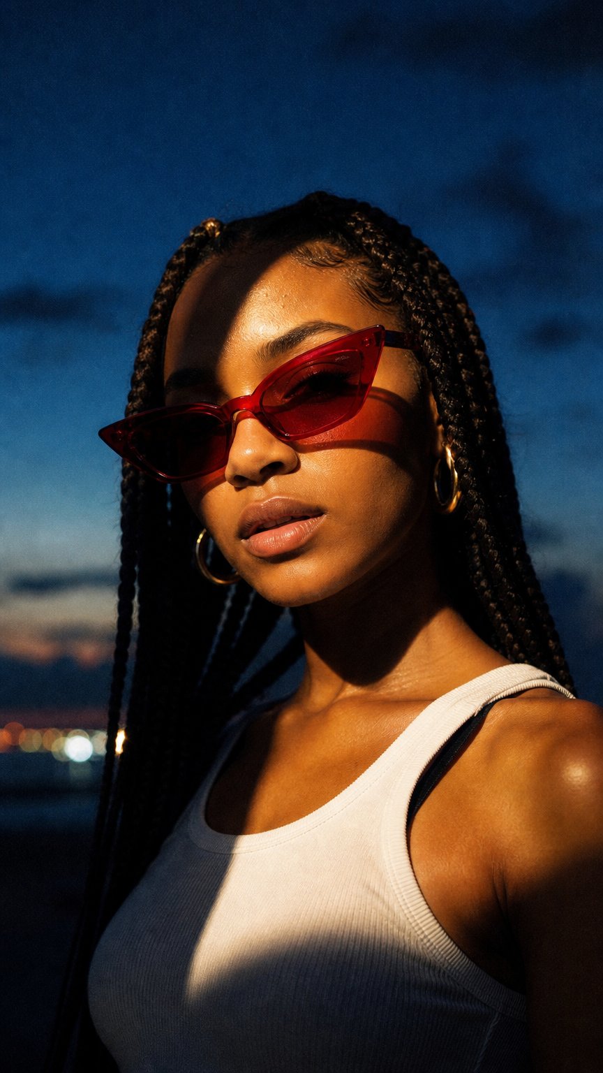 AI product shot of Crimson Cat-Eye