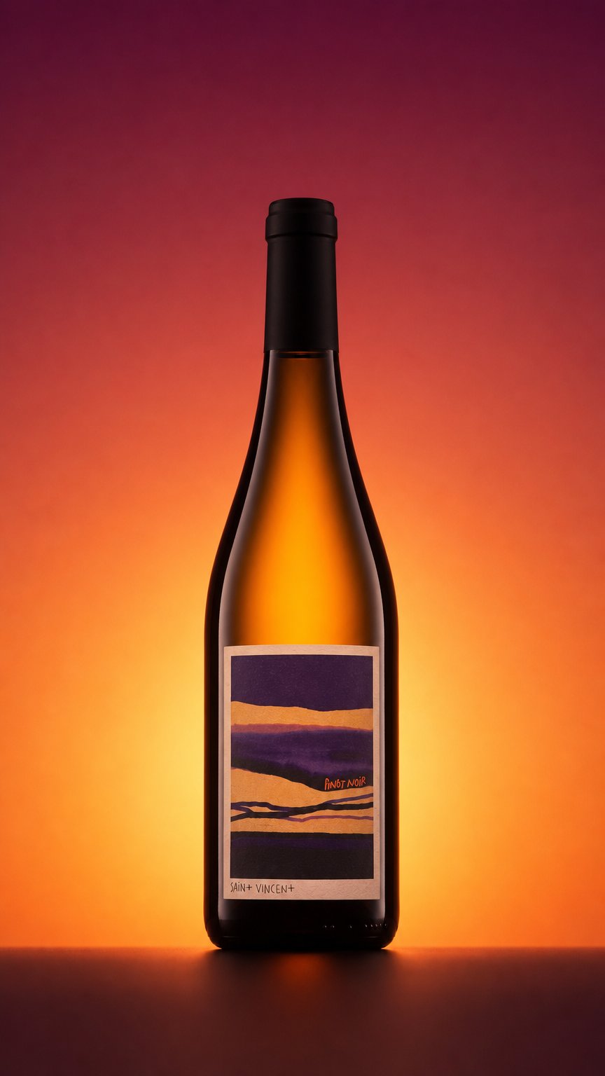 AI product shot of Saint Vincent Pinot Noir 2023