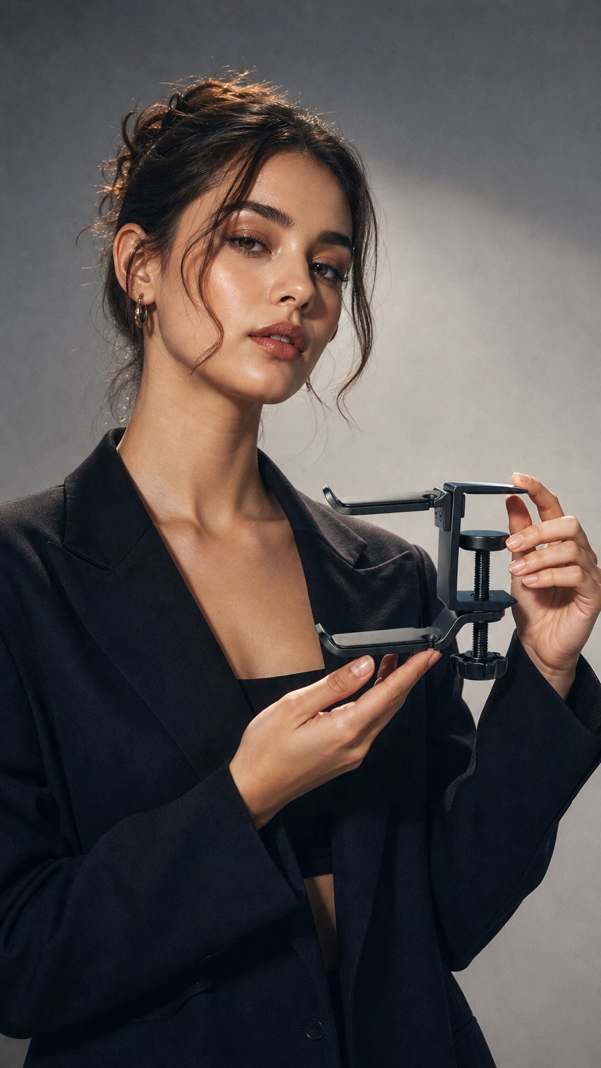AI product shot of Clamp-On Desk Headphone Hook