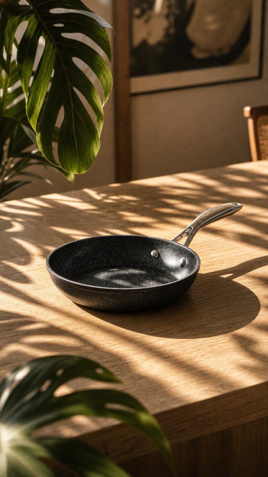 AI product shot of Professional Granite Frying Pan - 20cm