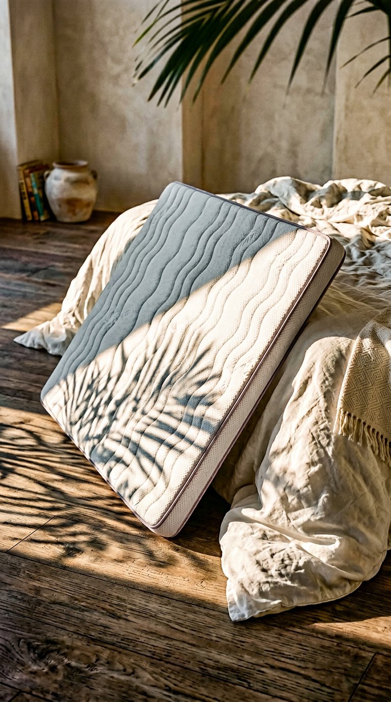 AI product shot of SilverComfort Kaltschaum Matratzen-Topper 9 cm
