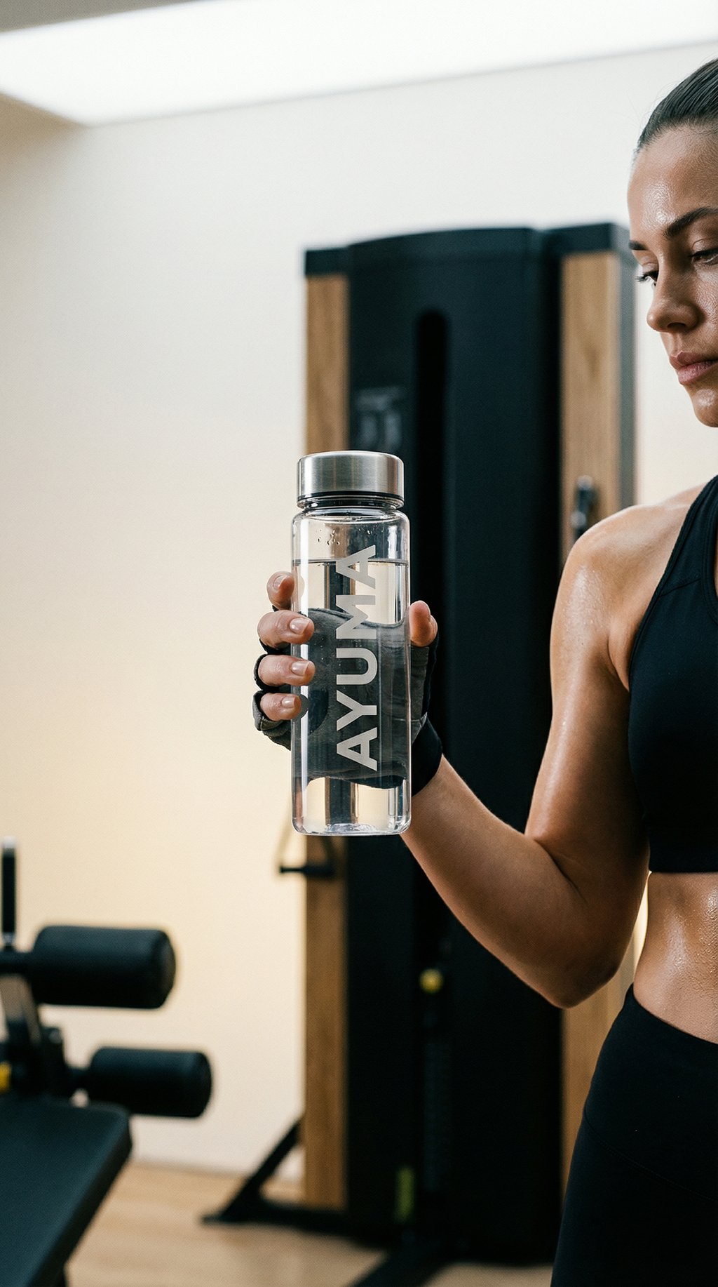 AI product shot of Ayuma Water Bottle