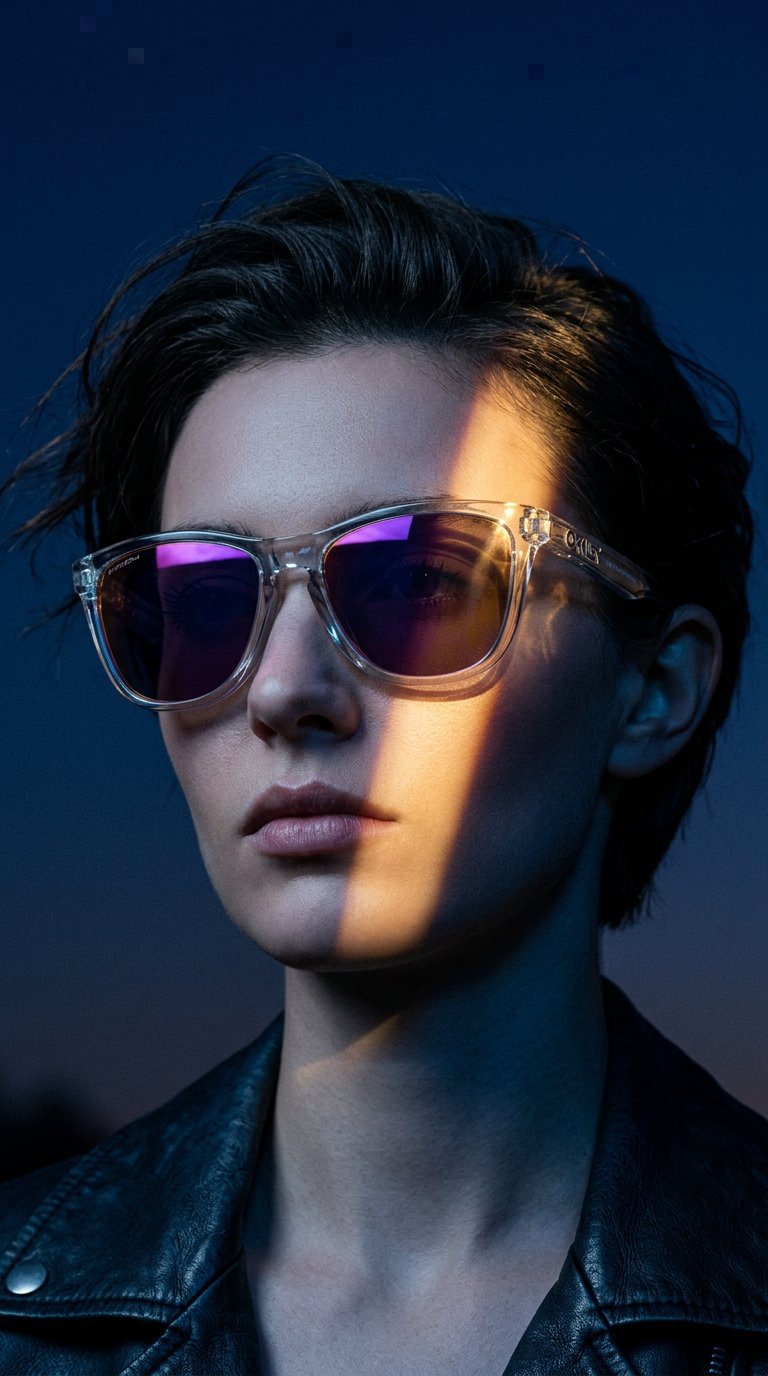 AI product shot of OAKLEY FROGSKINS PRIZM VIOLET SUNGLASSES OO9013