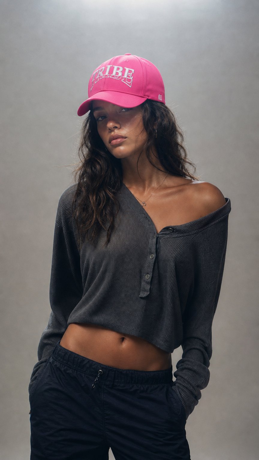 AI product shot of Tribe Basic Cap - Roze