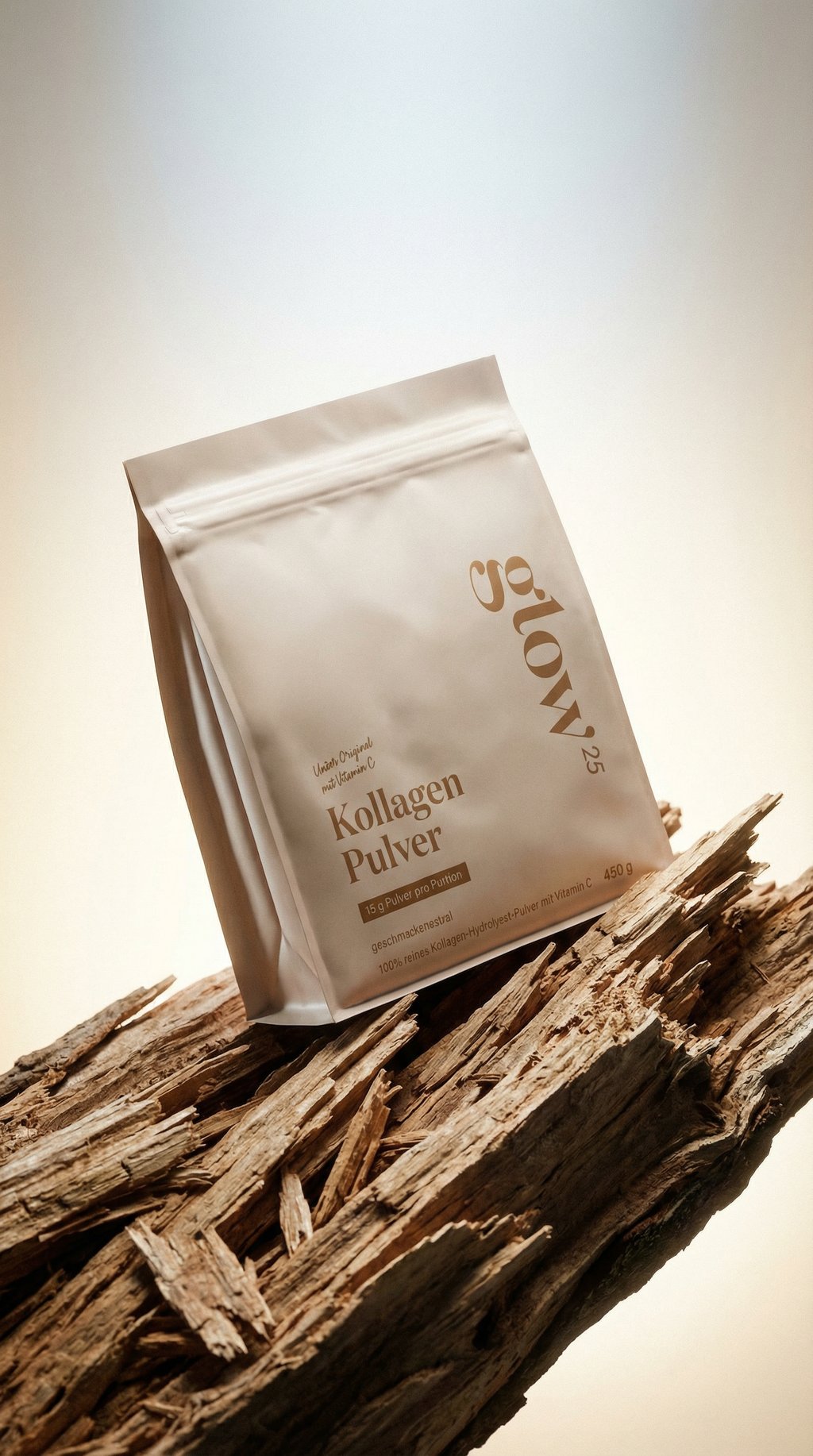 AI product shot of Glow25® Kollagen Pulver