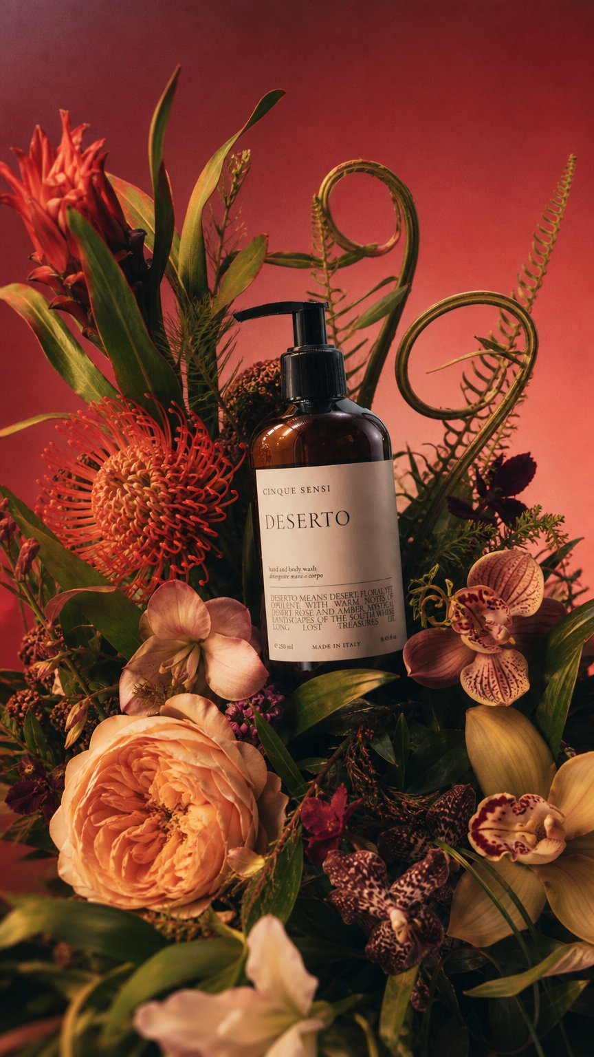 AI product shot of DESERTO: HAND AND BODY WASH