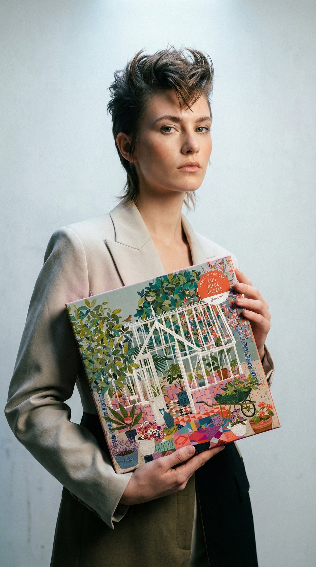 AI product shot of Galison puzzle | Greenhouse Gardens | 500 darabos
