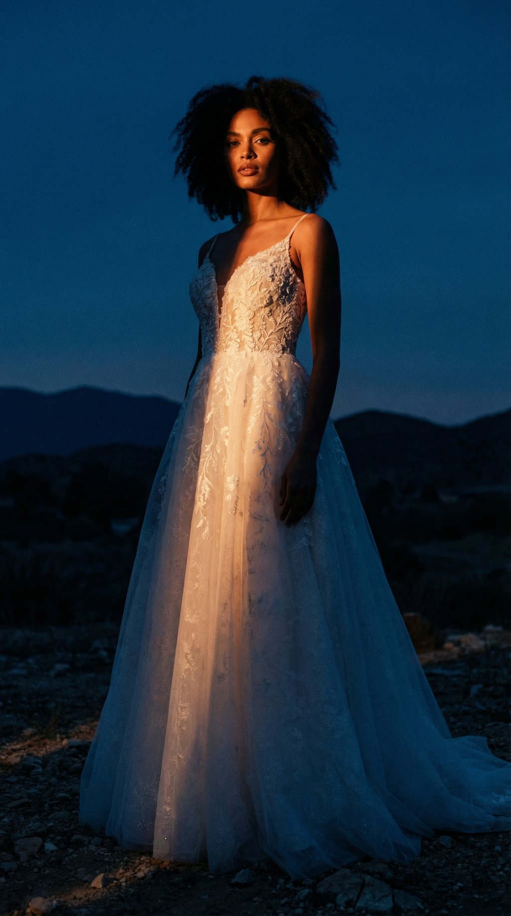 AI product shot of Curated Design Collection, Sample, Glinda wedding gown, size 12