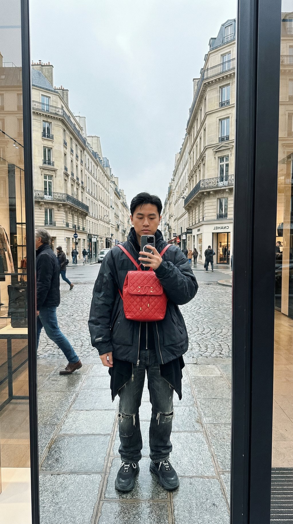 AI product shot of Pre-Owned Chanel Filigree Backpack Large