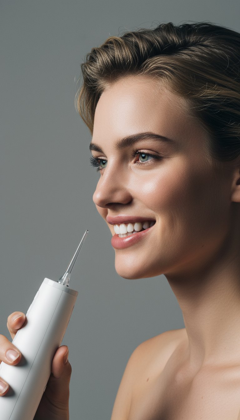 AI product shot of Wave Water Flosser - White