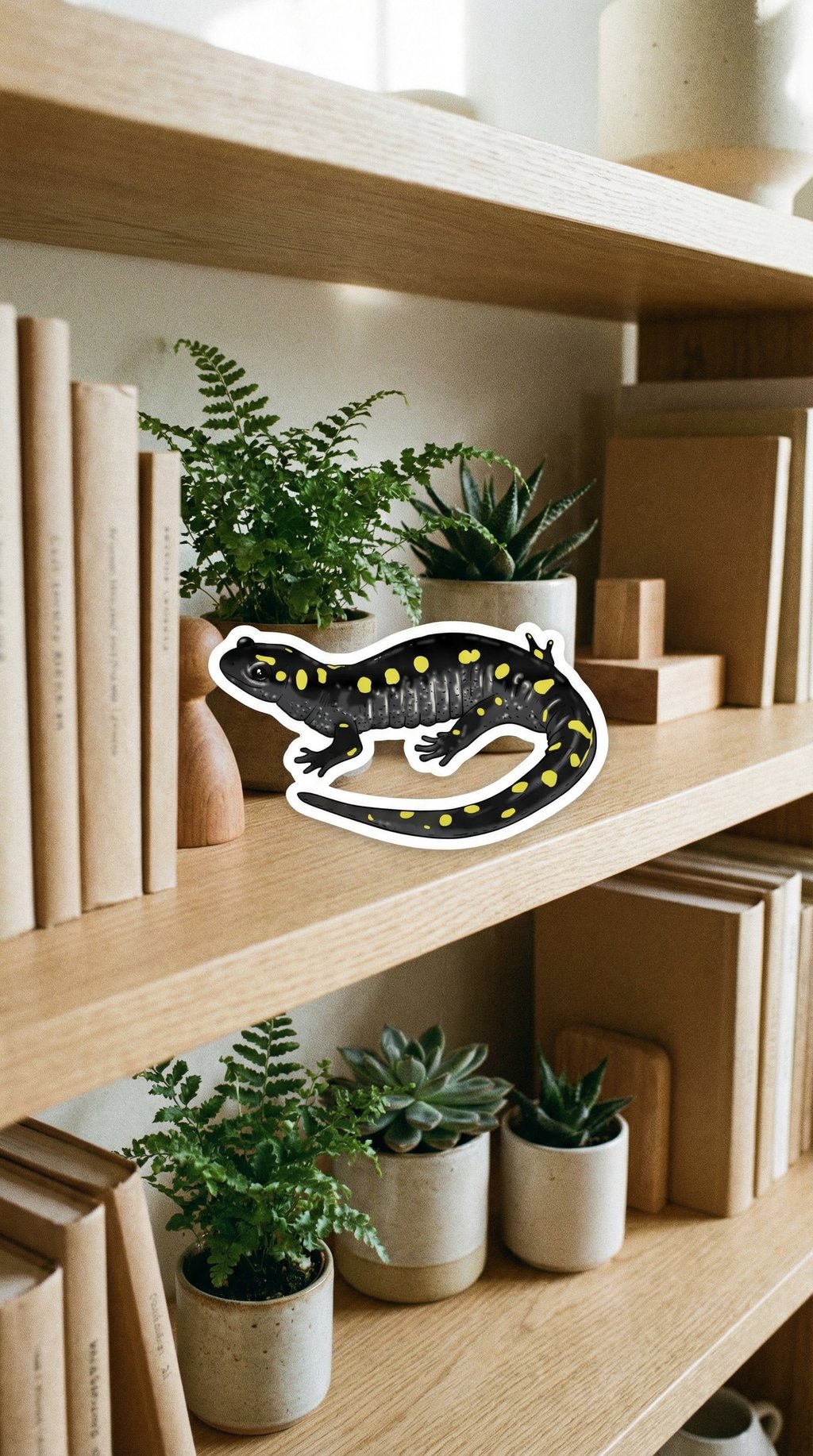 AI product shot of Yellow Spotted Salamander Sticker