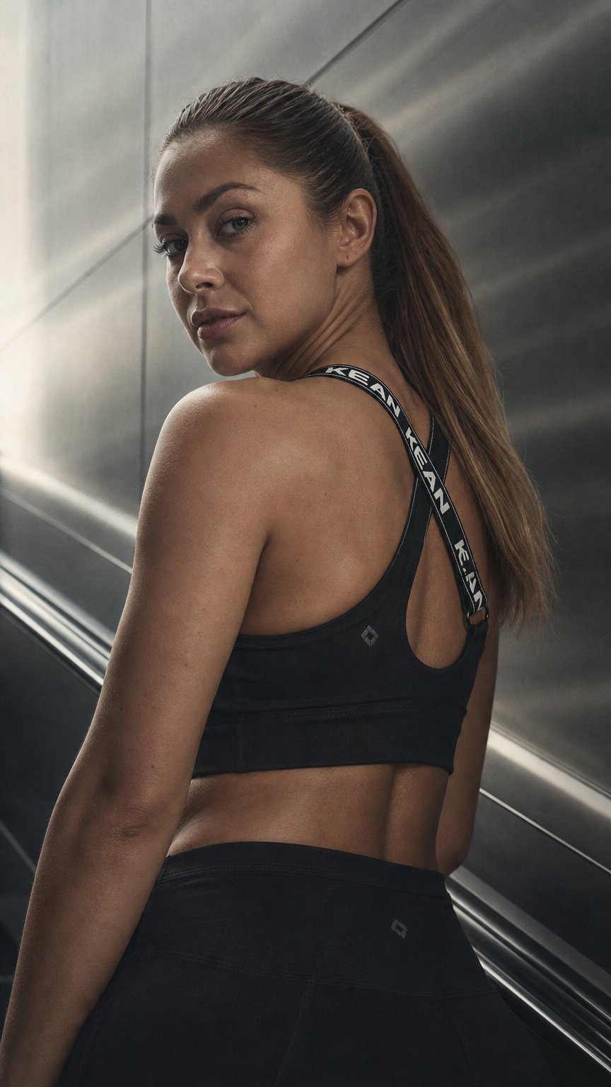 AI product shot of Edge Sports Bra Black