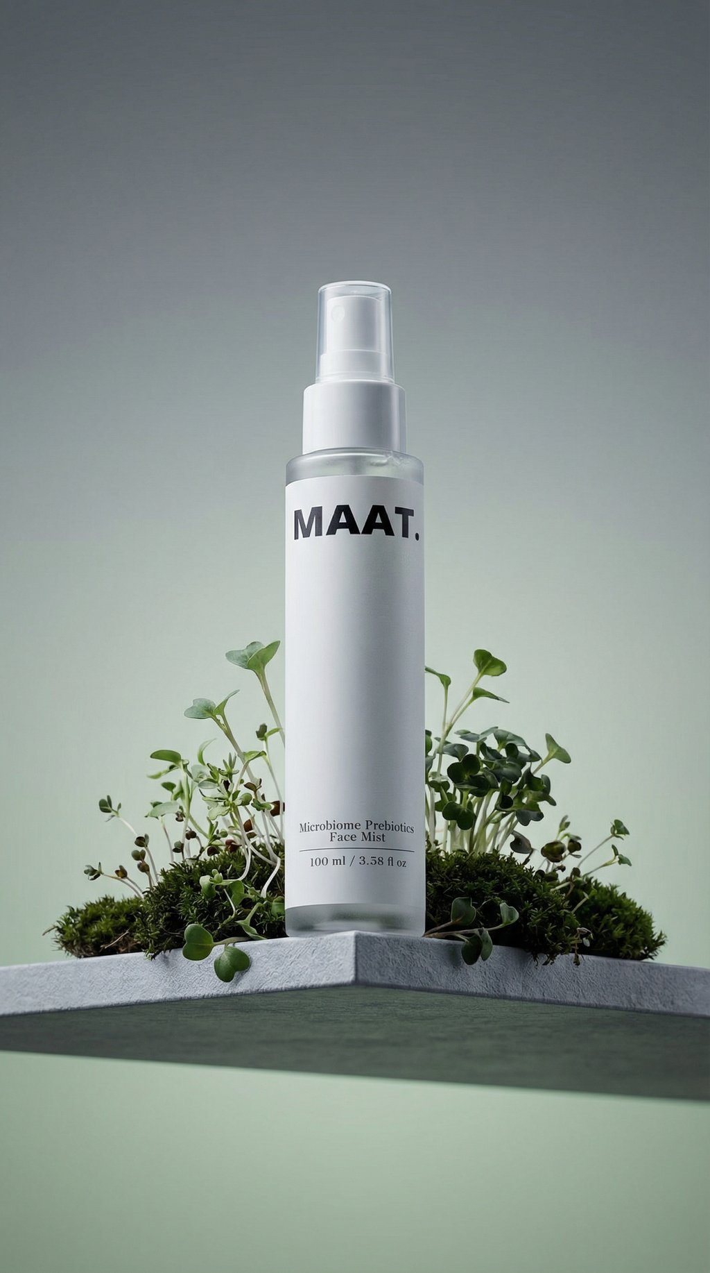 AI product shot of Microbiome Prebiotics Face Mist 100ml