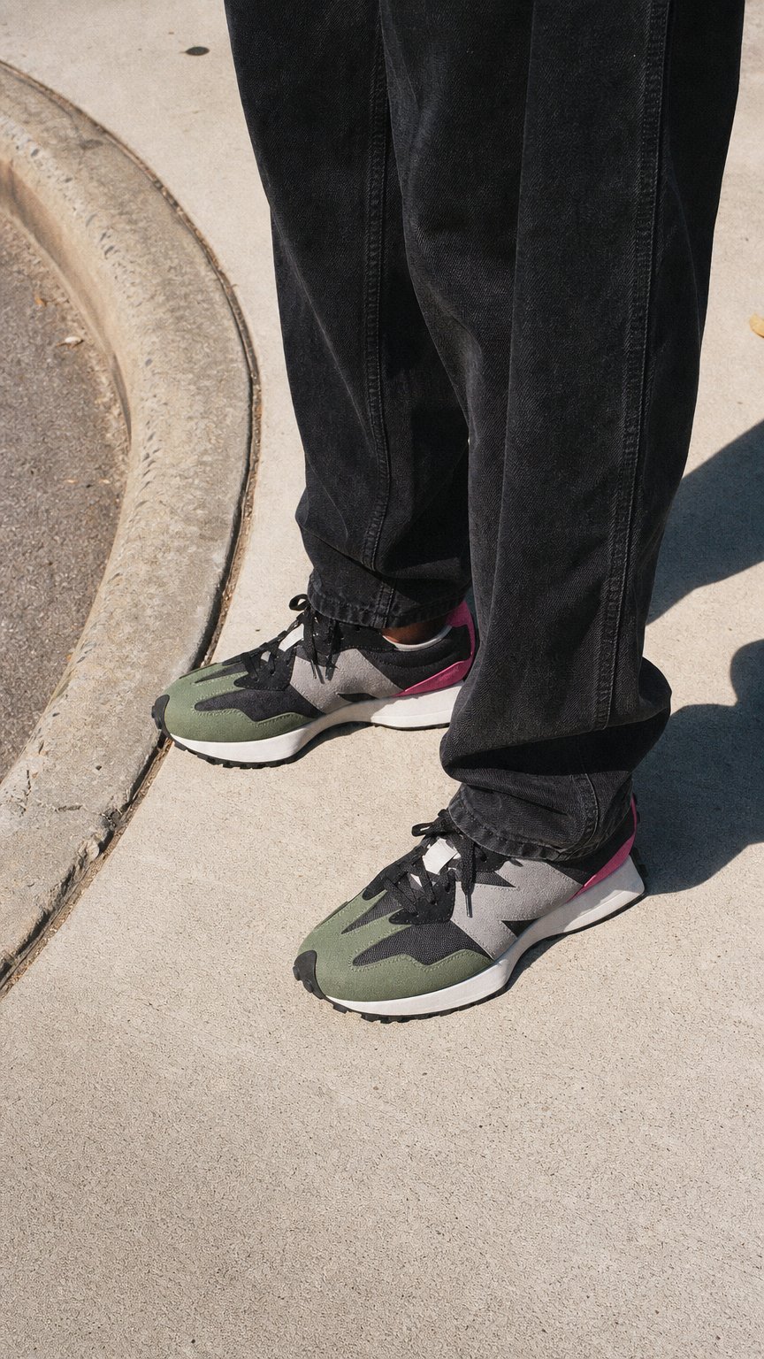 AI product shot of New Balance | 327 { BLACK/PINK