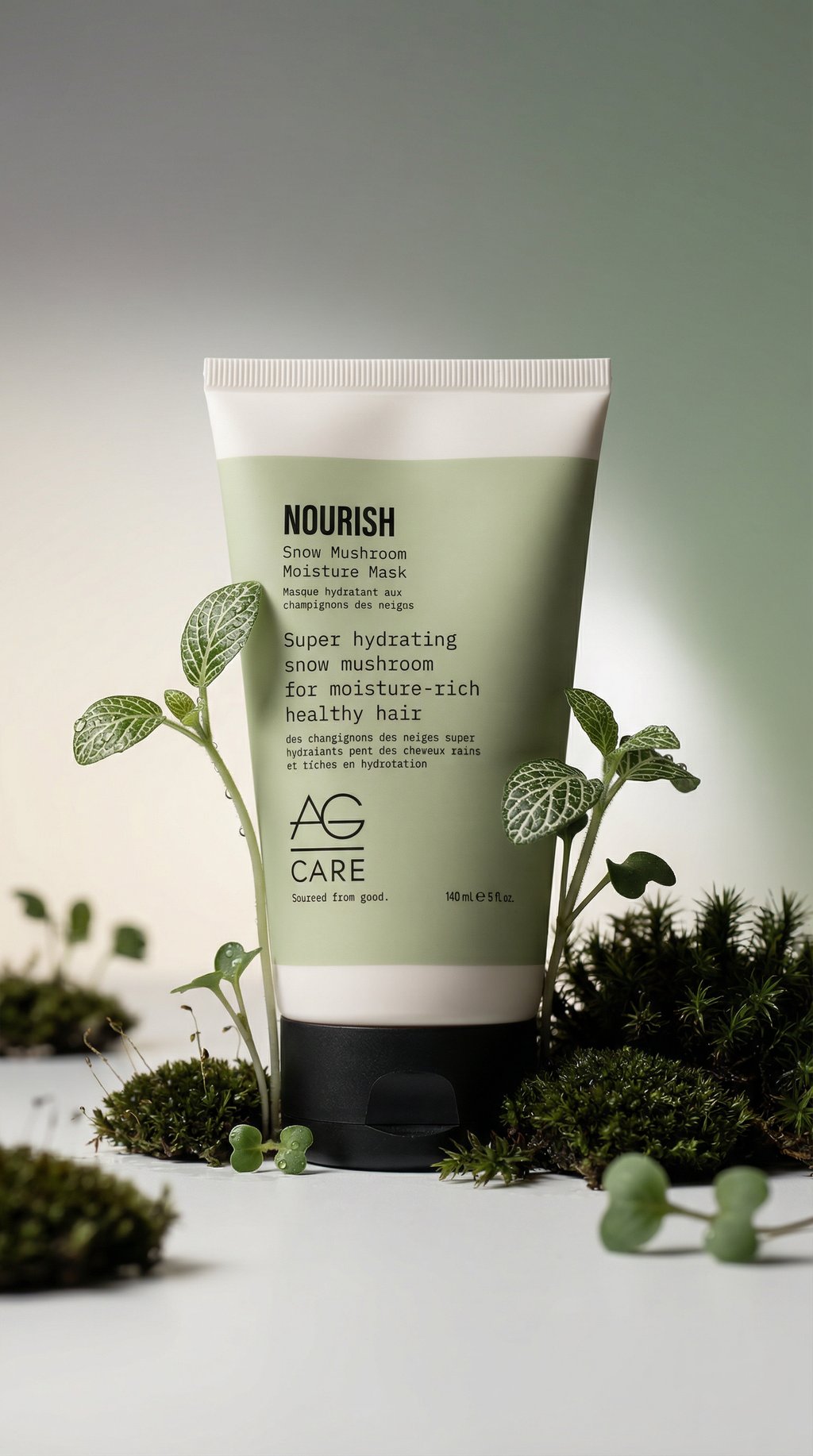 AI product shot of NOURISH Snow Mushroom Moisture Mask