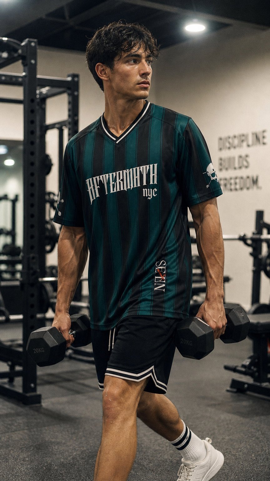 AI product shot of Aftermath Soccer Jersey Green (PRE ORDER)