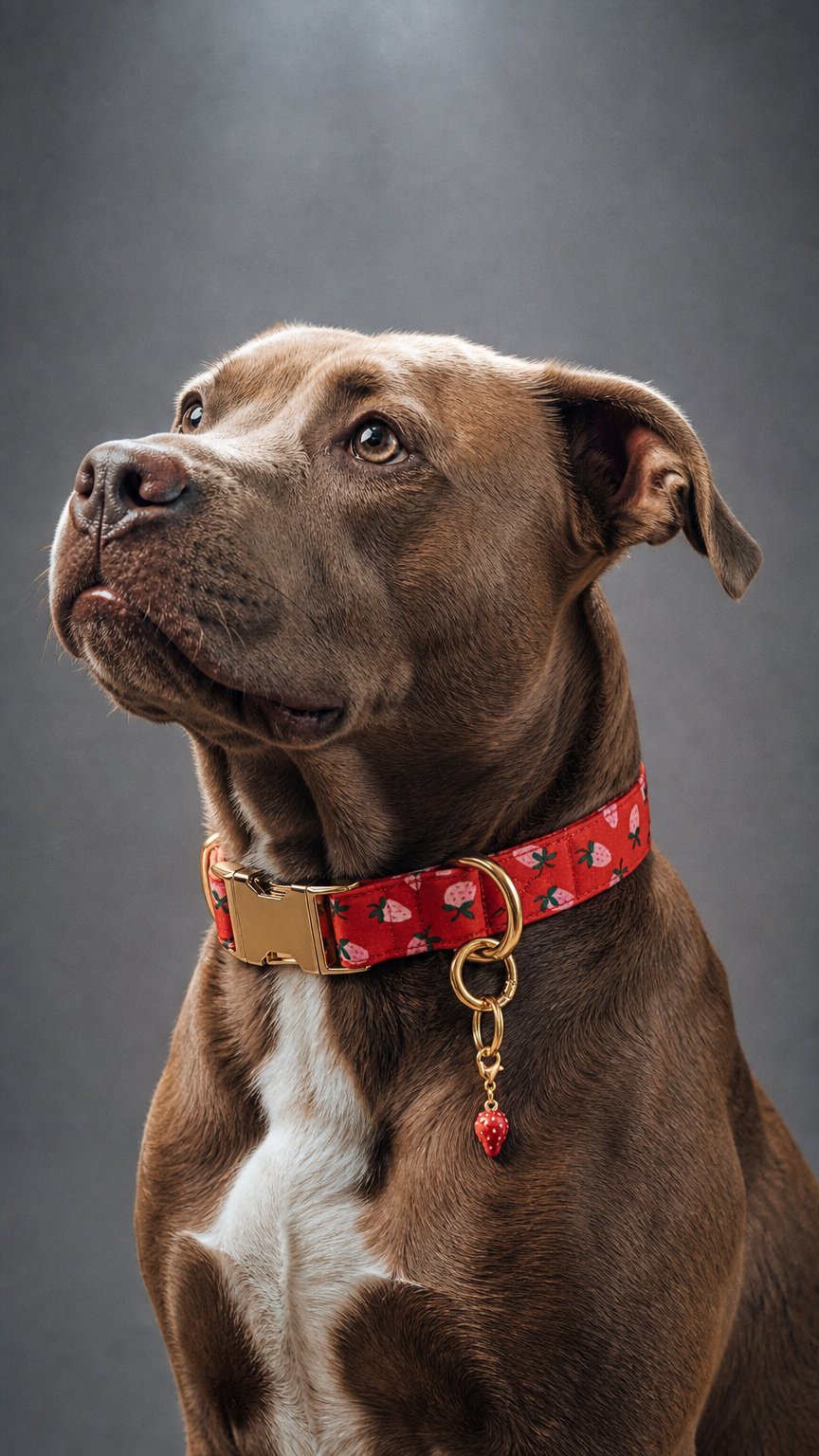 AI product shot of Berry Sweet Dog Collar