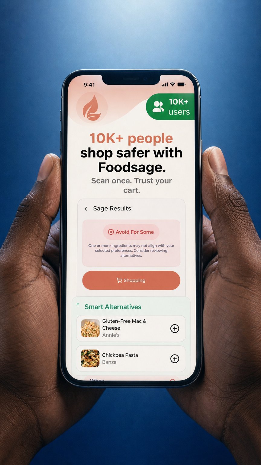 AI product shot of FoodSage Food Scanner App