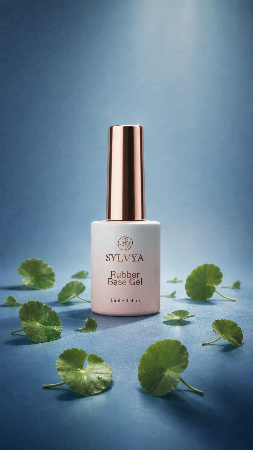 AI product shot of SYLVYA Rubber Base Gel – 15 ml