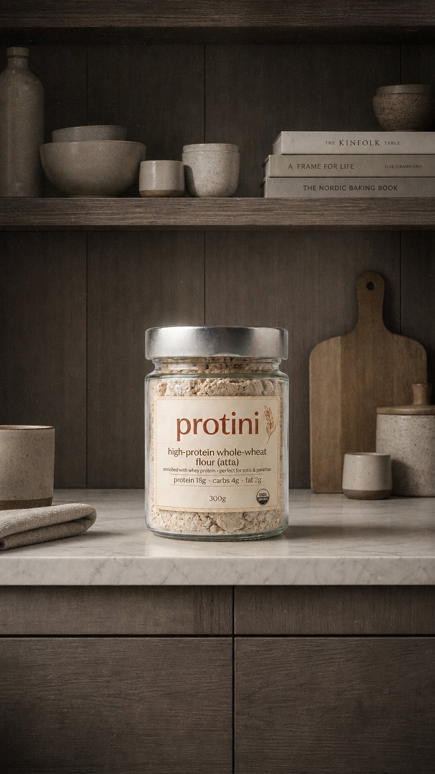 AI product shot of Protini High-Protein Multigrain Atta