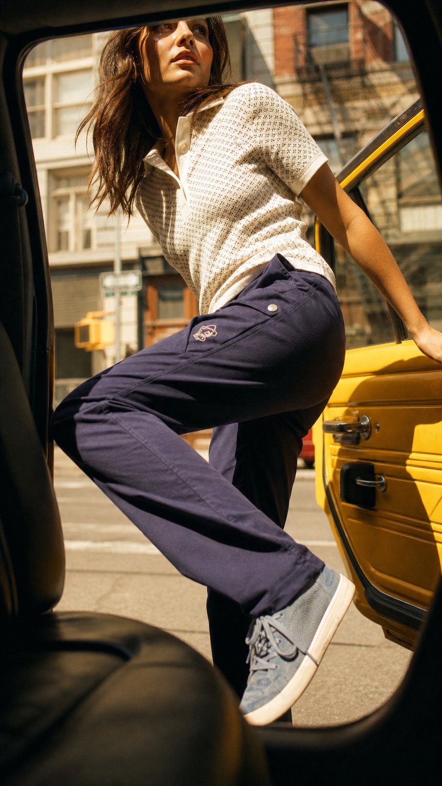 AI product shot of Johanna Wanderhose Damen Blau