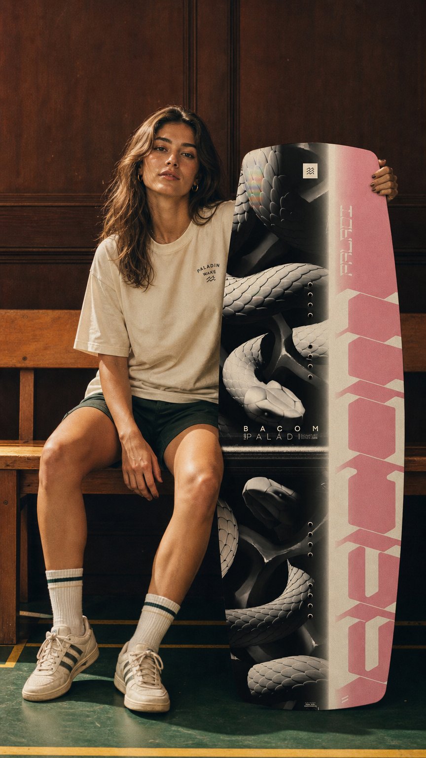 AI product shot of 2026 Paladi Pink Wakeboard