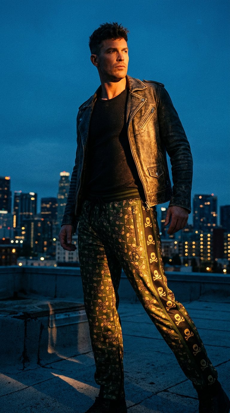 AI product shot of Hostilewear - Forest - Track Jogger Pants