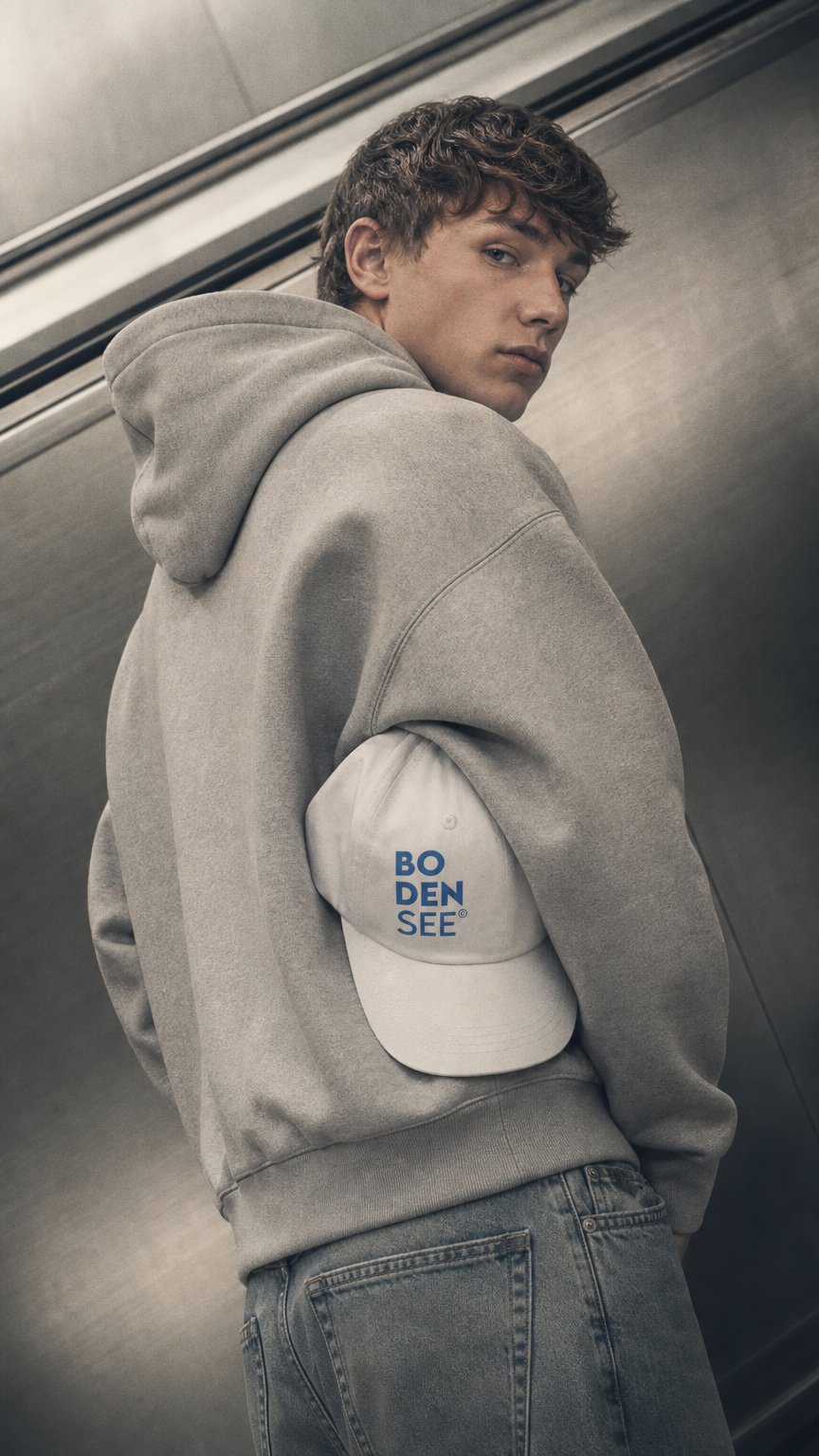 AI product shot of Bodensee Cap sportlich und mega leicht, weich und luftig!