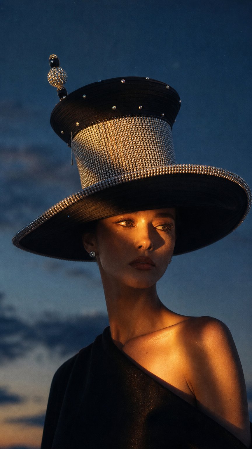 AI product shot of Wide Brim with Bow Accent - #4140