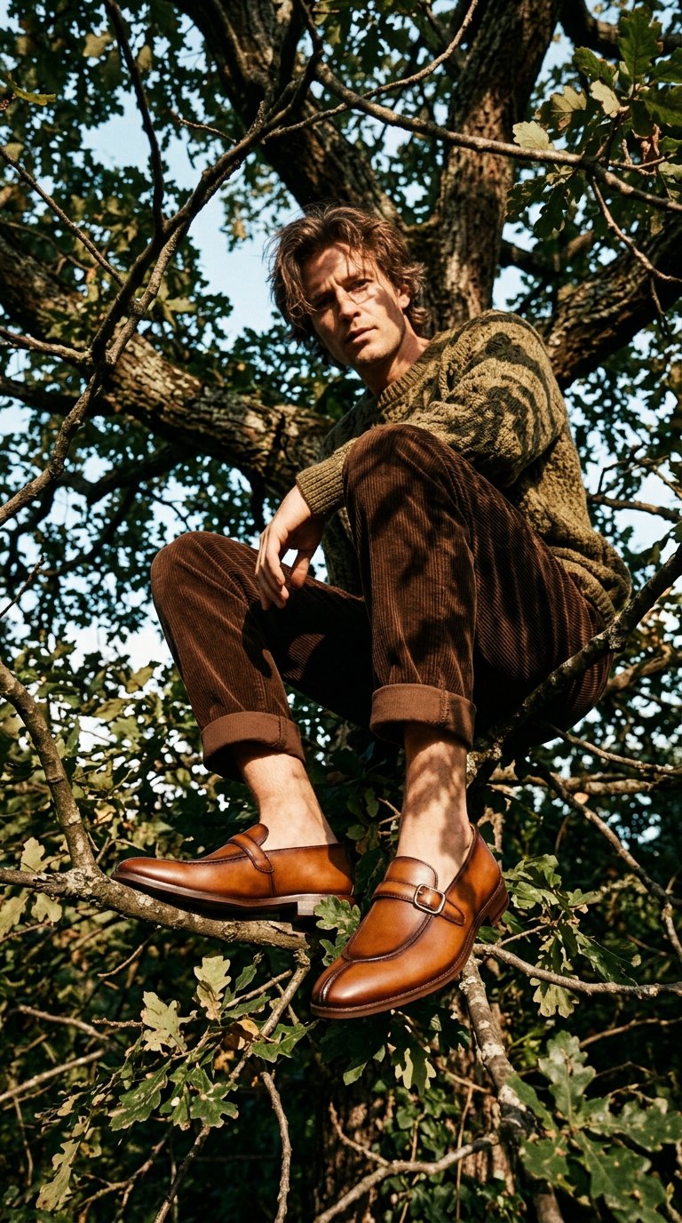 AI product shot of Goldmere Bit – Buckled Leather Loafers