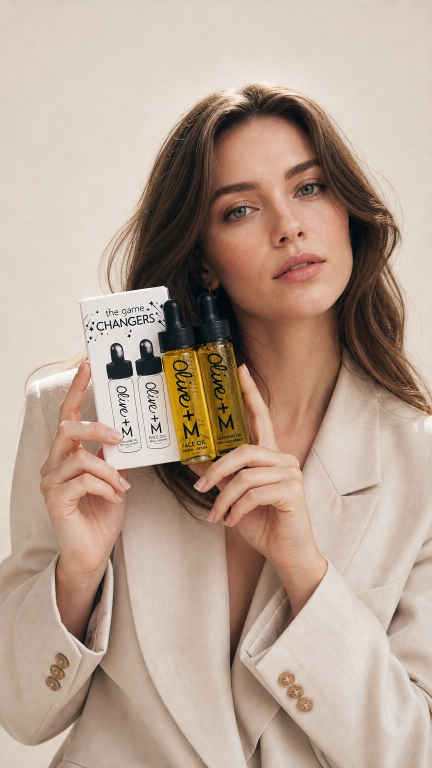 AI product shot of The Game Changer Set: Introduction · Deluxe sample sizes