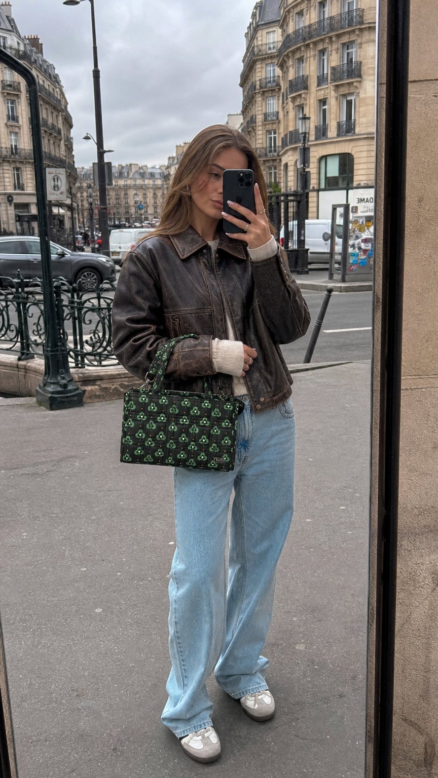 AI product shot of Train Top Handle Crossbody Bag
