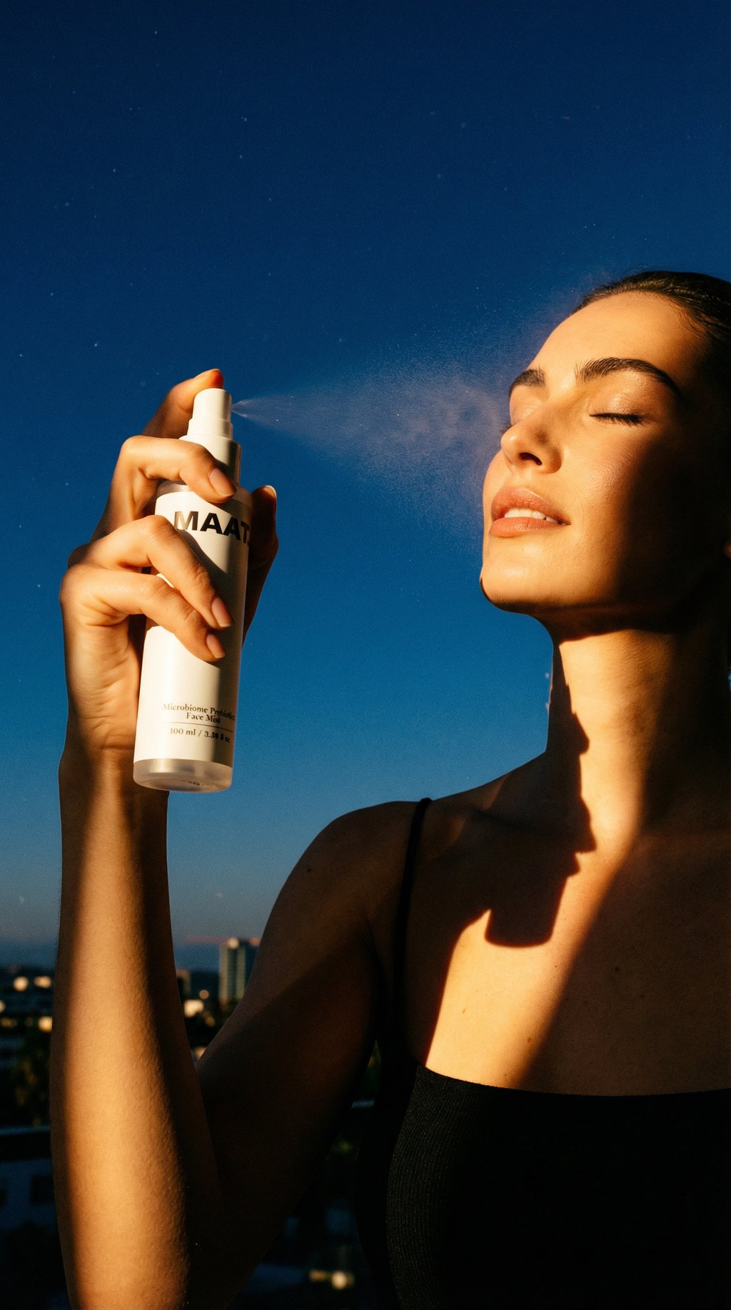 AI product shot of Microbiome Prebiotics Face Mist 100ml