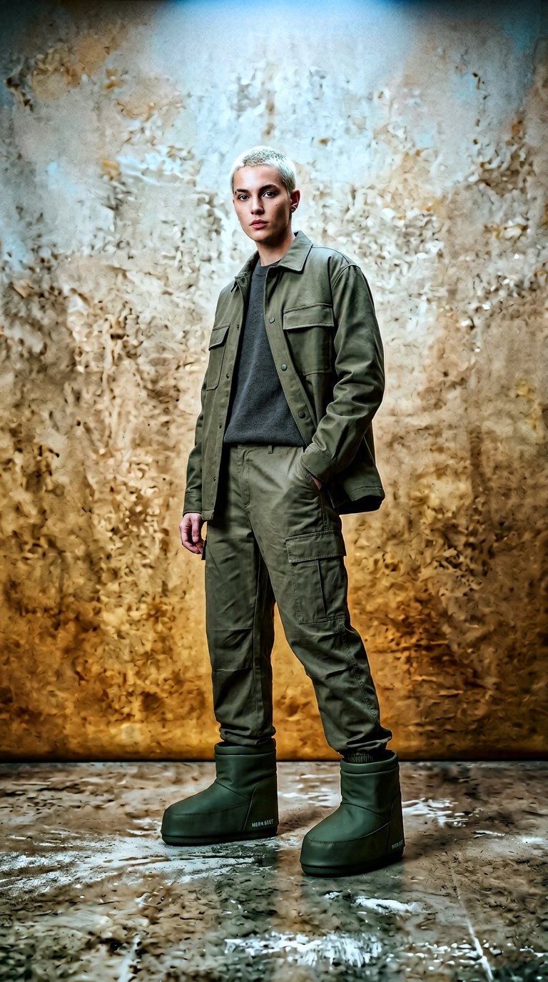 AI product shot of MOONBOOT ICON LOW NOLACE RUBB