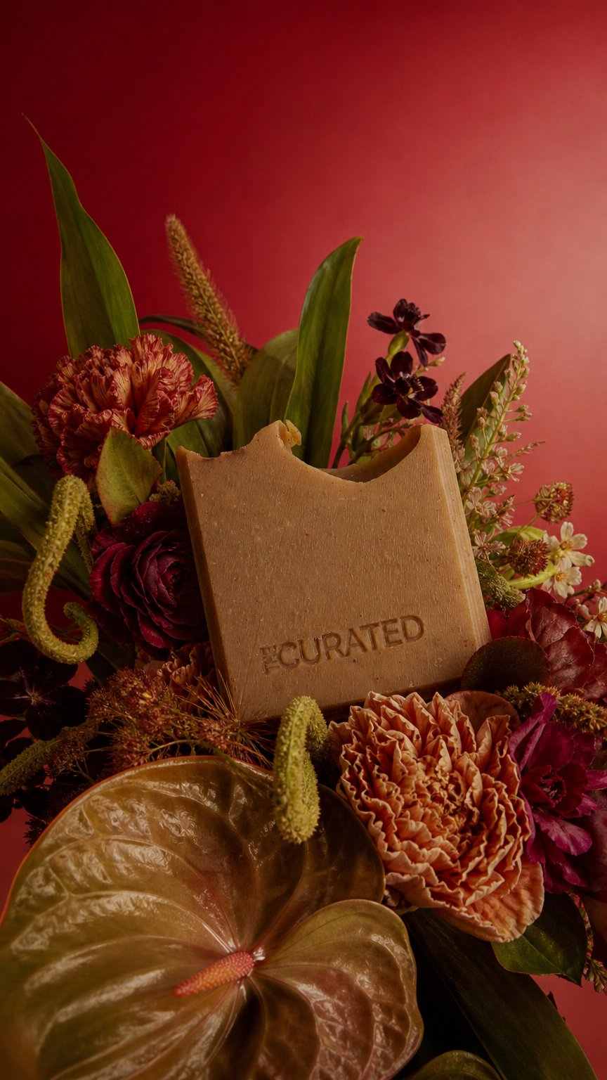 AI product shot of pumpkin & turmeric soap